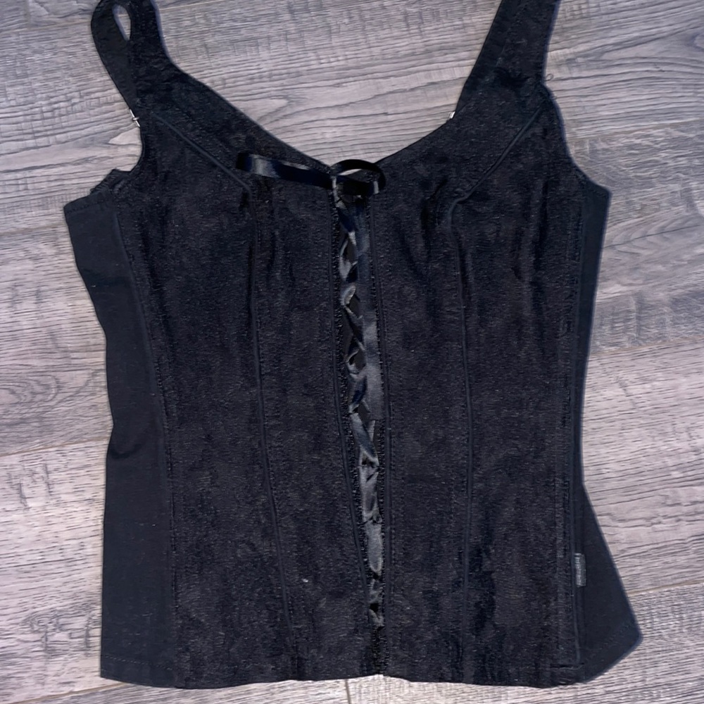 black lace corset